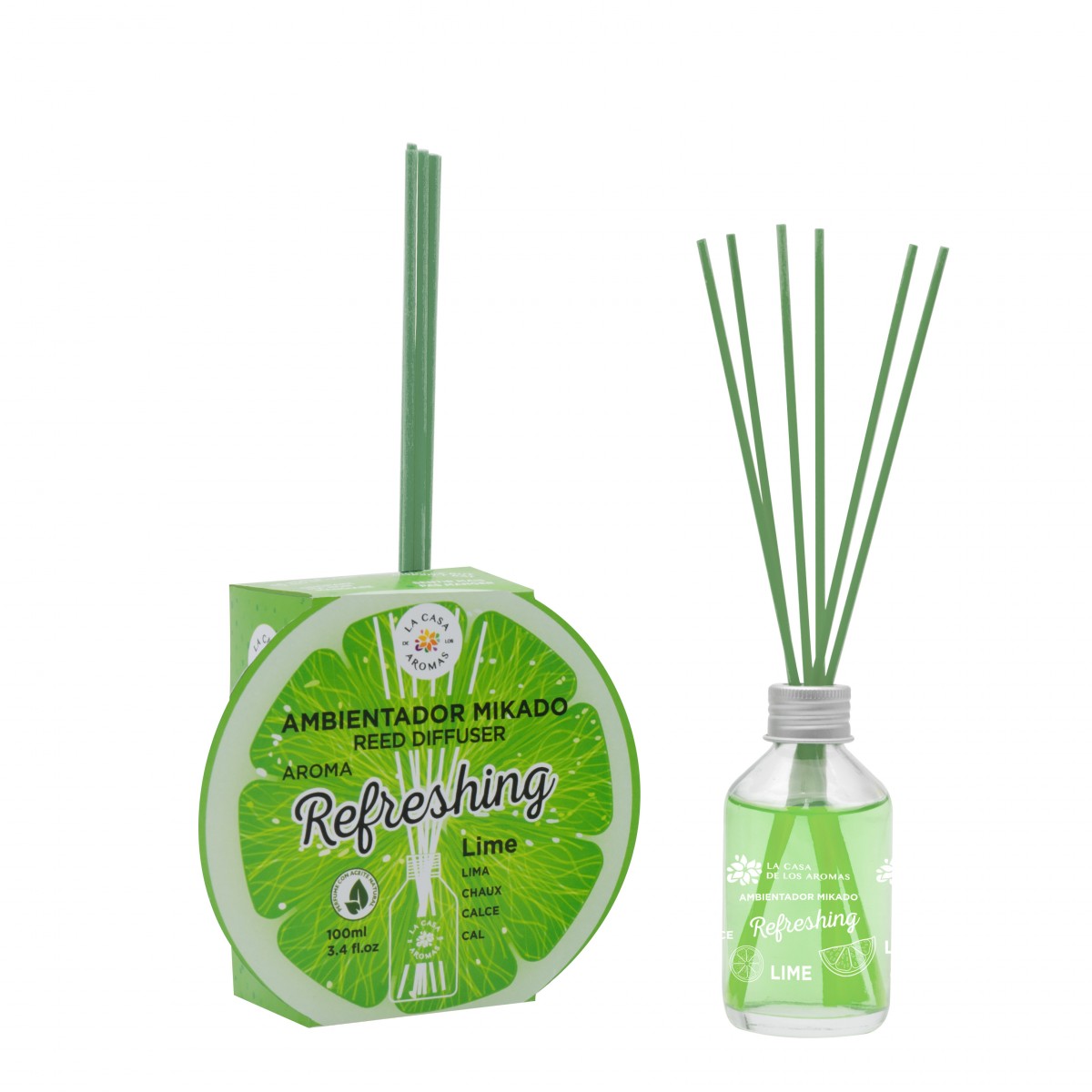 Odorizant ambiental cu bete de ratan Refreshing Lime 100 ml Mikado