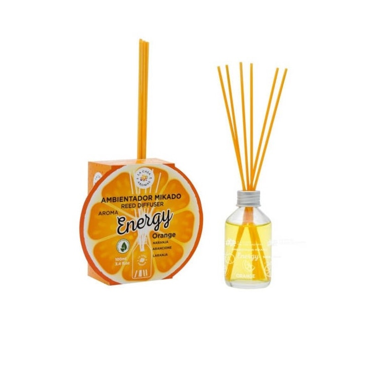 Odorizant ambiental cu bete de ratan Energy Orange 100 ml Mikado