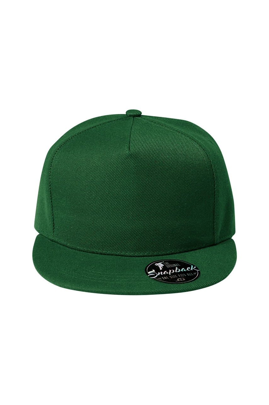 Sapca Malfini pentru adulti Rap 5P, 100% Bumbac, verde sticla