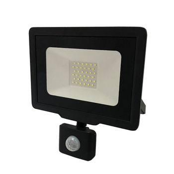 Proiector led 30W cu senzor, 2400lm, IP65, lumina rece 6000K, negru, Optonica Proiector led 30W cu senzor, 2400lm, IP65, lumina rece 6000K, negru, Optonica