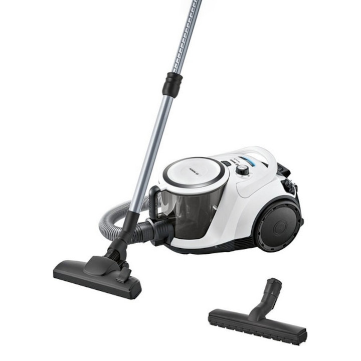 Прахосмукачка - Bosch BGS41K332 Series 6, Vacuum cleaner bagless, SilenceSoundSystem, SensorBagless Technology, White