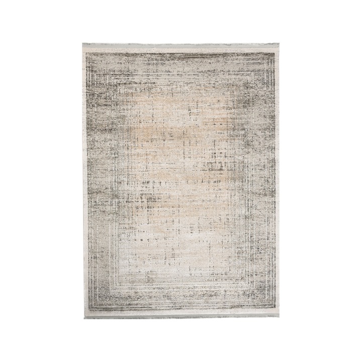 Covor din fibre acrilice, Colectie violet, stil modern, model 2153B, culoare Gri 80 x 150 cm