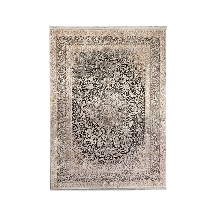 Covor din fibre acrilice, Colectie violet, stil modern, model 2801A, culoare Gri 100 x 200 cm