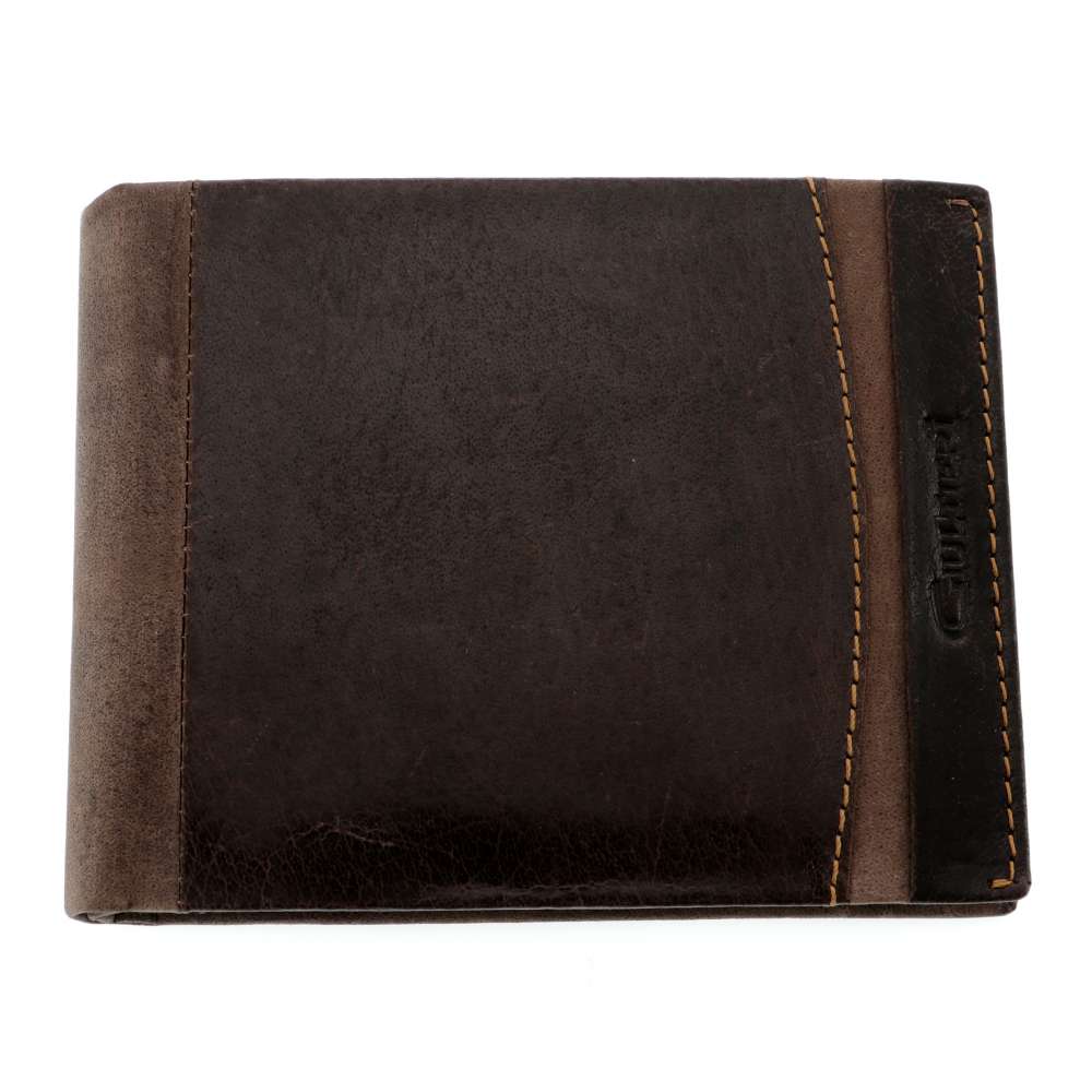 Portofel Piele Naturala Maro 2 Culori 13 cm