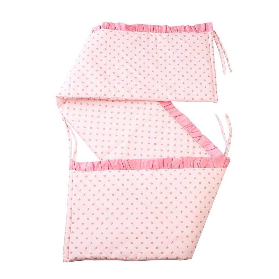 Aparatoare laterala, roz cu stelute, 180 x 30 cm