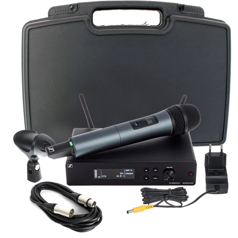 Set microfon wireless Sennheiser XSw 2-835 B, case si cablu CADOU