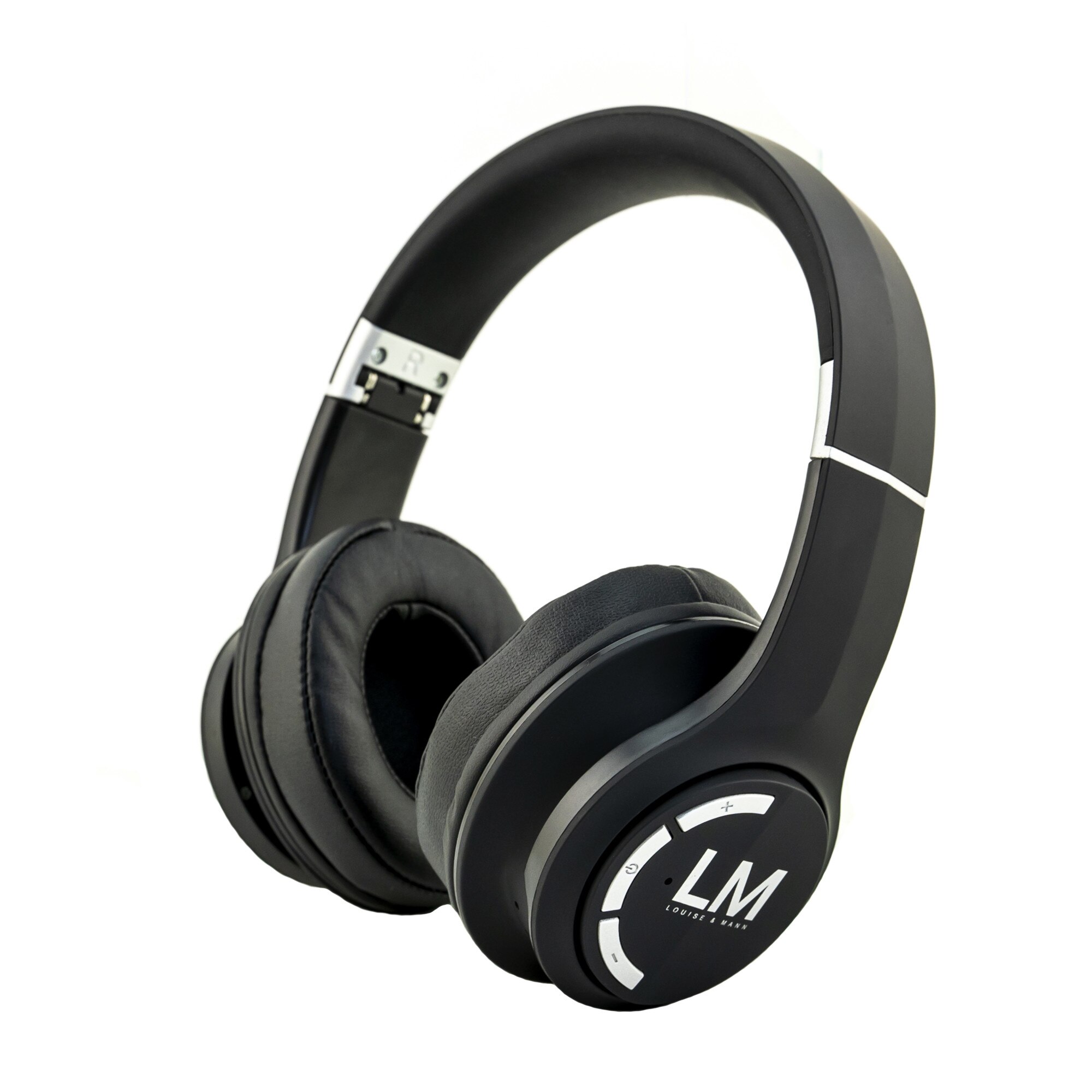Casti Audio Over ear Louise&Mann Peak, Bluetooth, Negru