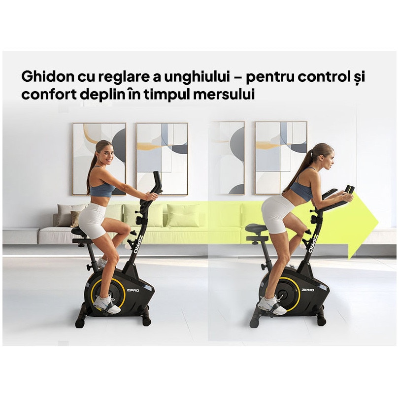 Bicicleta fitness Zipro Boost Gold, Volanta 6kg, Greutate maxima