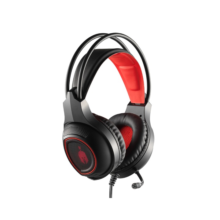 Casti gaming Spartan Gear Thorax, microfon, Negru/Rosu