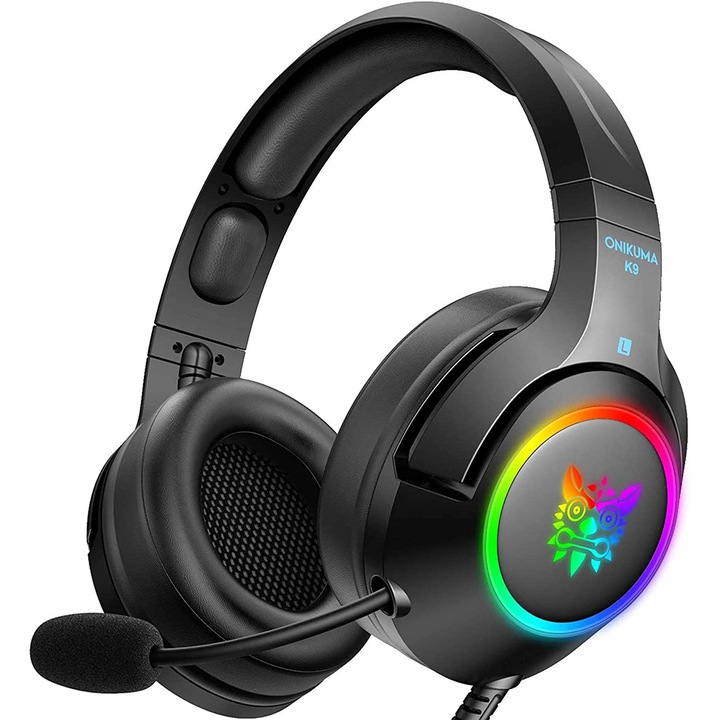 Onikuma K9 Професионални геймърски слушалки, RGB