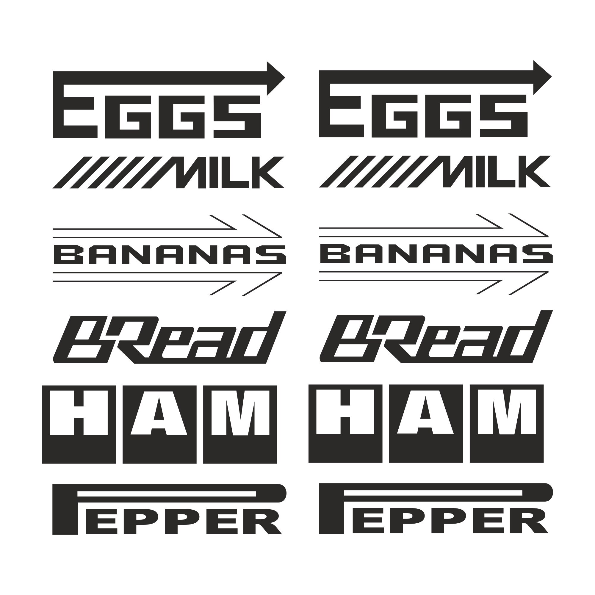 Stickere Funny Brands - set 12bc. negre - marime 20cm