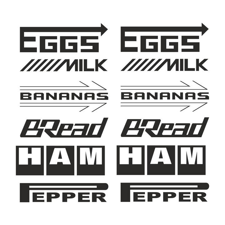 Stickere Funny Brands - set 12bc. negre - marime 20cm