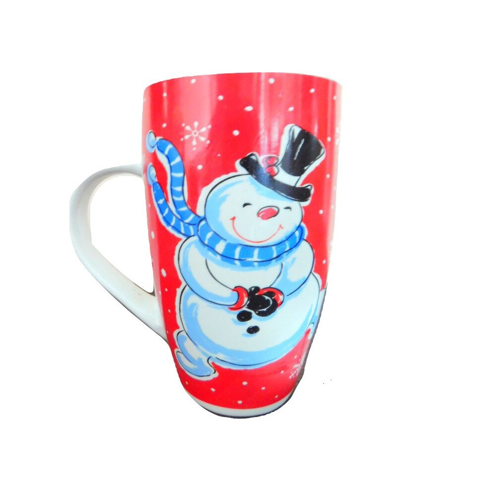 Cana inalta pentru Craciun cu Om de zapada 300 ml