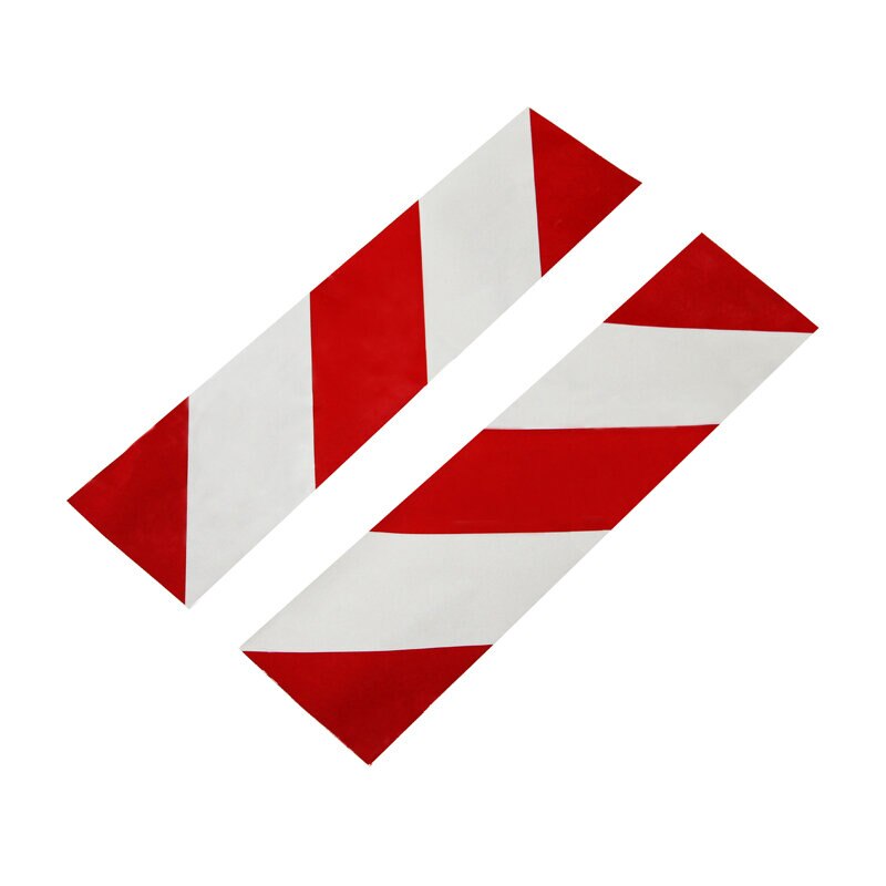 Autocolant reflectorizant dungat alb-rosu