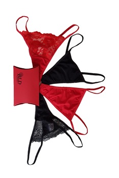 Set cutie cadou,4 buc chilot tanga, multicolor, microfibra, dantela FANTAZIA, BLD by Exclusive, Multicolor Set cutie cadou,4 buc chilot tanga, multicolor, microfibra, dantela FANTAZIA, BLD by Exclusive, Multicolor