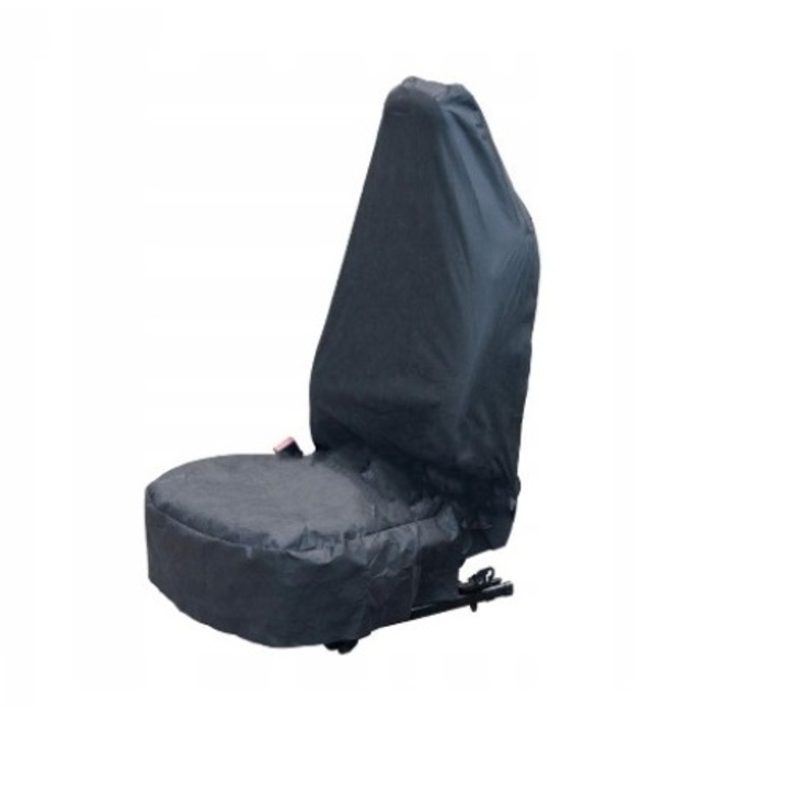 Калъф за седалка на автомобил METRU PATRAT, Square Meter, Универсален, Текстил, Устойчив на маслени петна, замърсявания и абразия, Черен