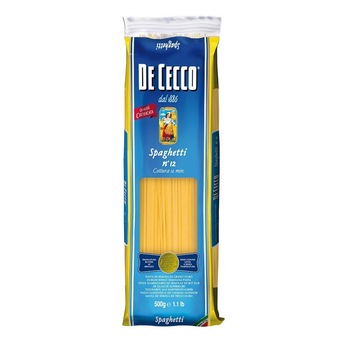 Paste spaghetti no12 De Cecco, 500g Paste spaghetti no12 De Cecco, 500g