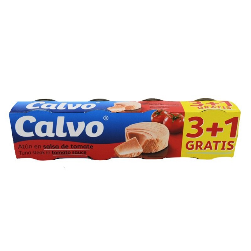 Ton in Sos de Rosii Calvo 4x80g