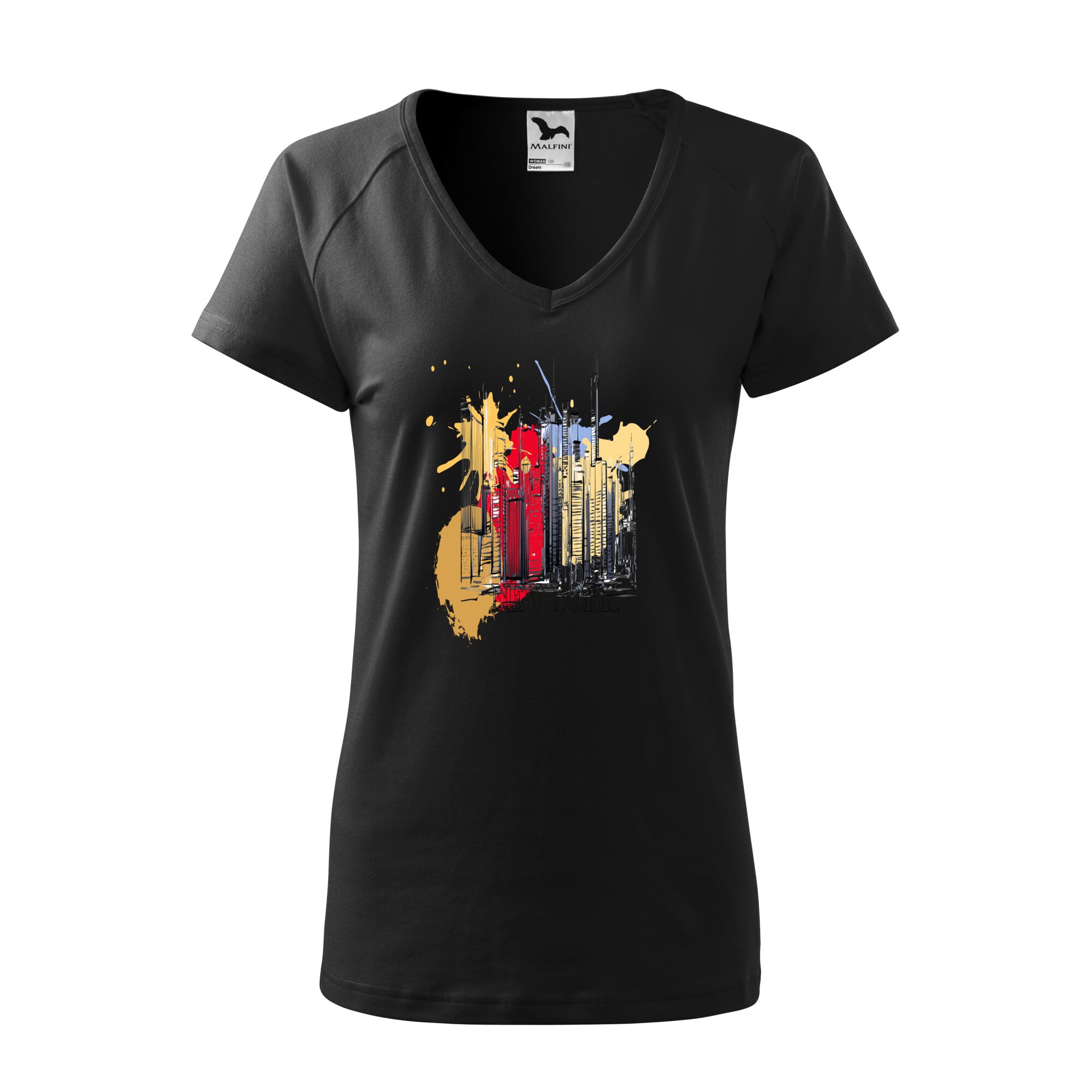 Tricou dama, Malfini, New York Style, Negru, L