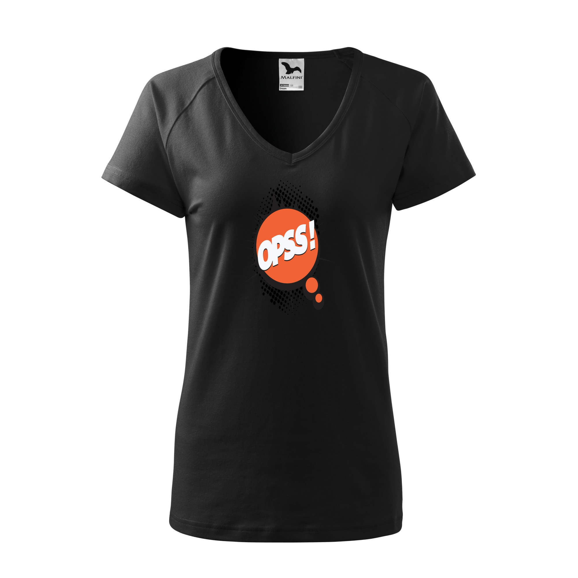 Tricou dama, Malfini, Comic Opss, Negru, L