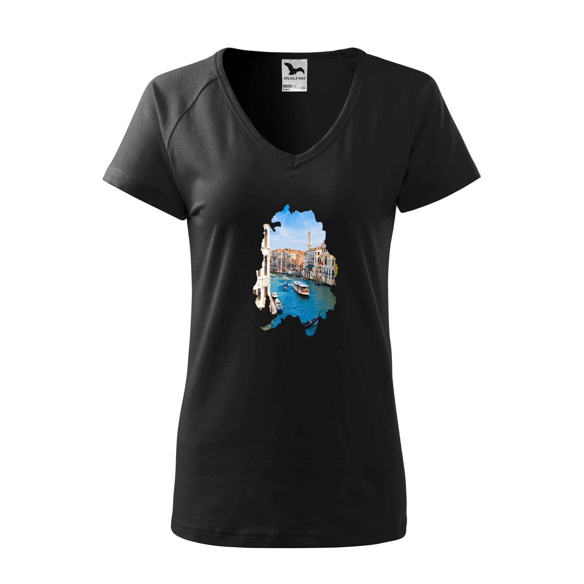 Tricou dama, Malfini, Italy, Negru, M