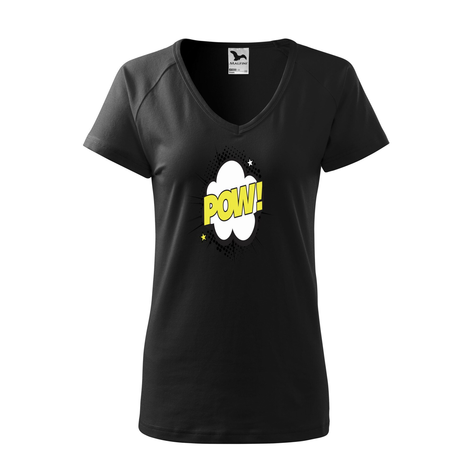 Tricou dama, Malfini, Comic Pow, Negru, L