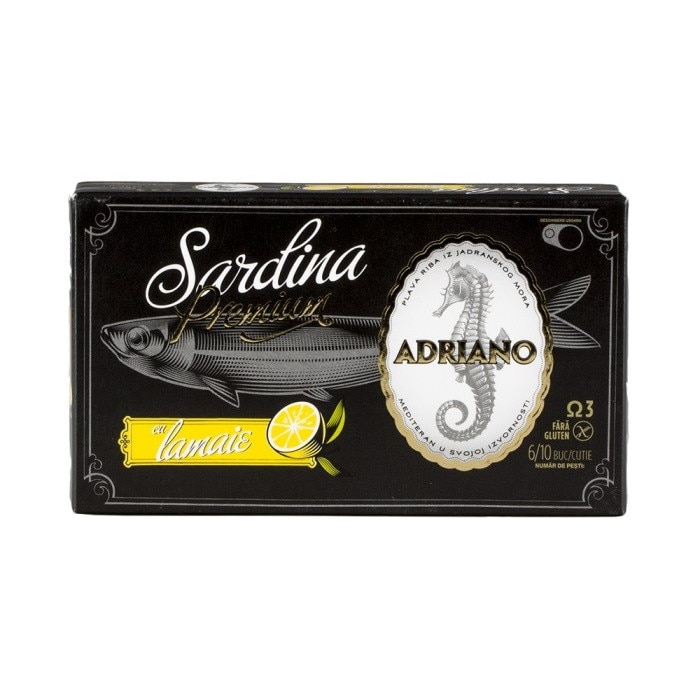 Sardine Premium cu Lamaie Adriano 90 gr