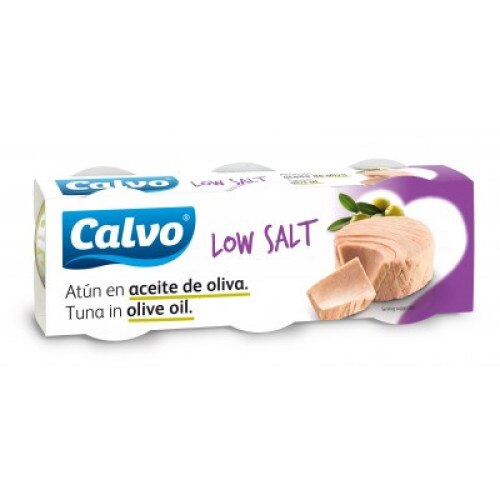 Ton in Ulei Masline Continut Redus de Sare Calvo 3x80g
