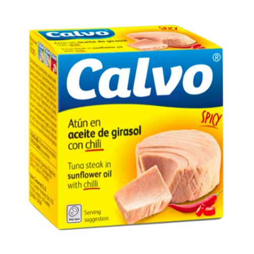 Ton in Ulei Floarea Soarelui cu Chili Calvo 80g