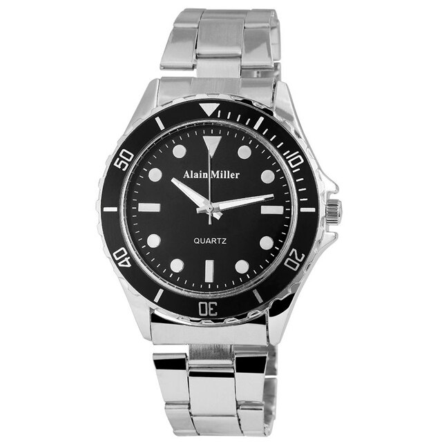 Ceas barbati Alain Miller, gri/negru, 4.2 cm diametru cadran