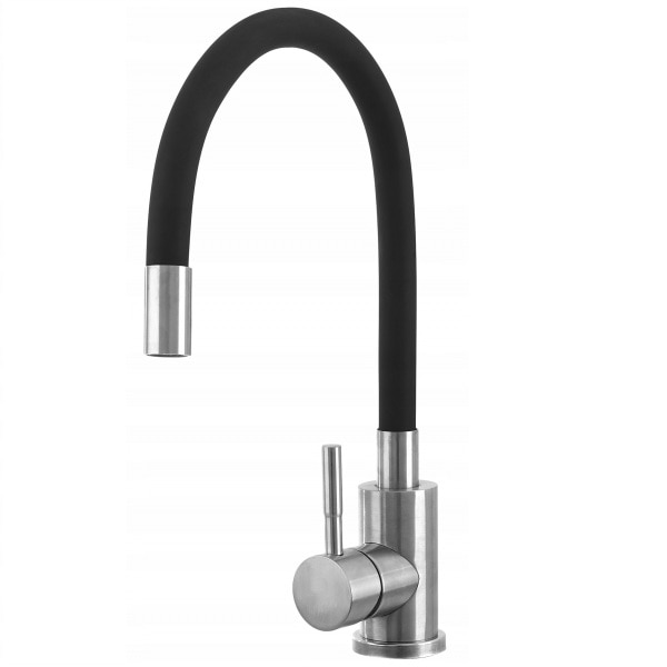 Baterie bucatarie, Pipa Flexibila, ITALOMIX, Neagra