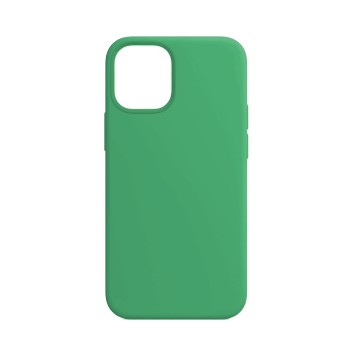 Husa pentru iPhone 12/12 Pro, SILKASE, culoare verde, silicon