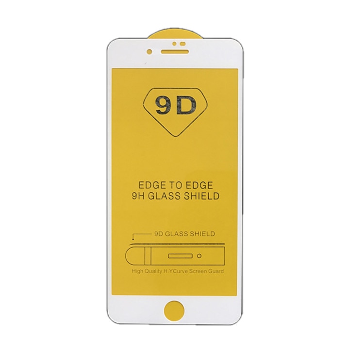 Folie sticla 9D compatibil cu IPhone 7 / 8 - Contur alb