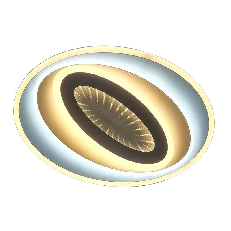 Lustra led moderna mijloc 3D ,Ultra Slim ,schelet alb ,ruihe8116 Diametru 24cm