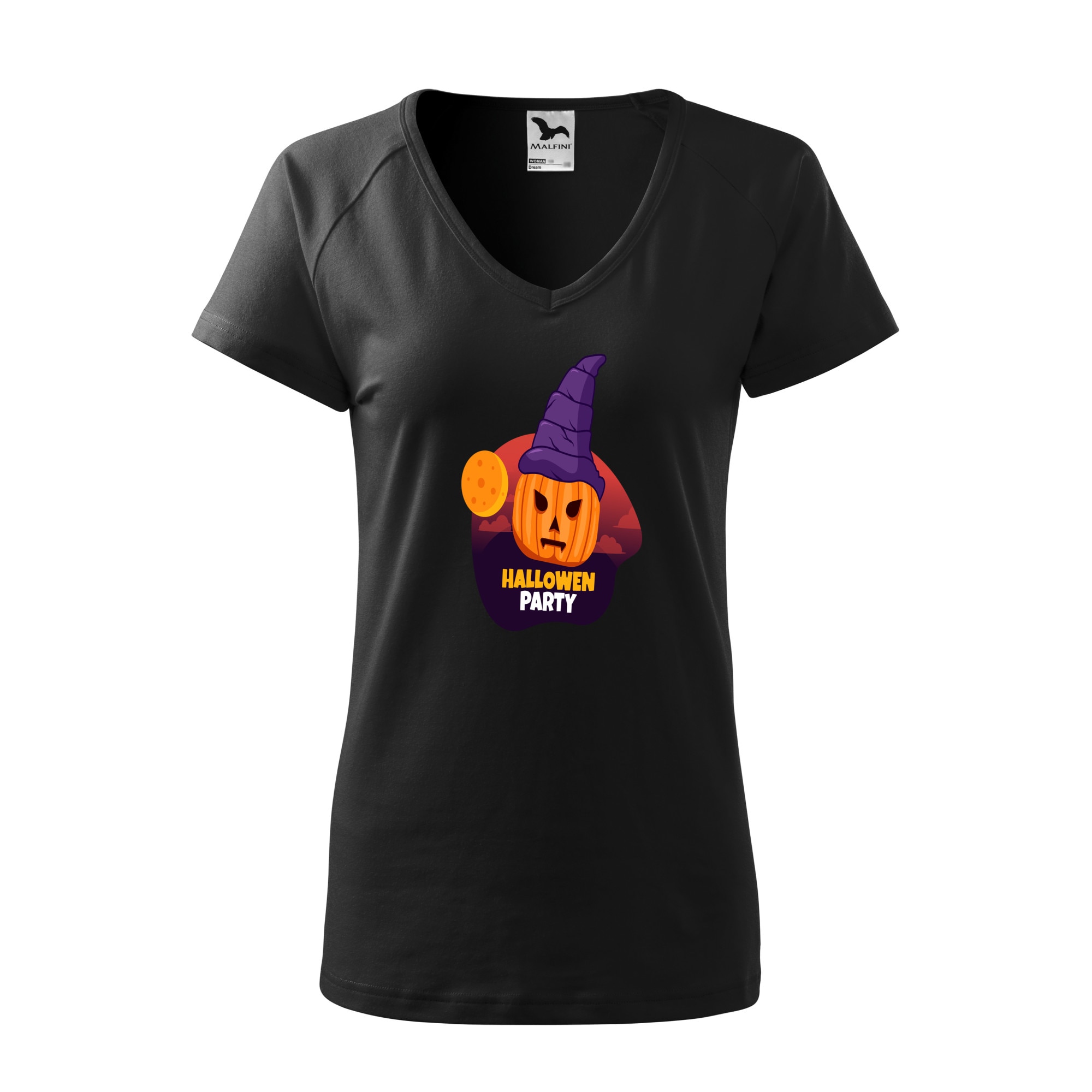 Tricou dama, Malfini, Halloween Party, Negru, L