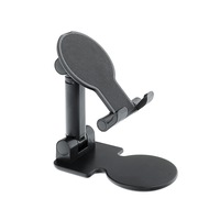 Suport pentru tableta sau telefon, pentru birou sau masa, pliabil si portabil, reglabil pe inaltime, Black