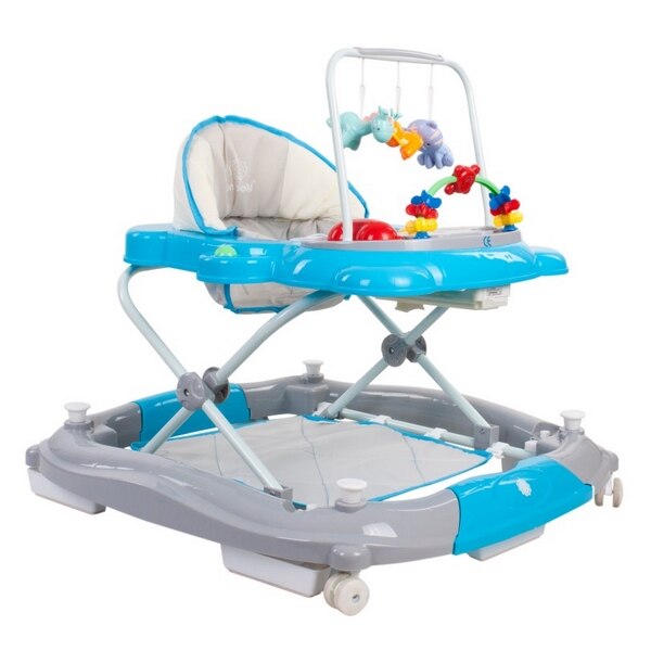 Premergator sun baby pisicuta 021 cu functie de balansoar - blue grey