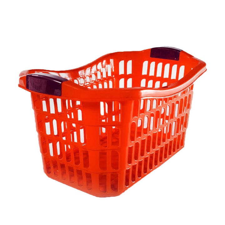 Cos Depozitare Haine STERK, 65x38x31 cm, fara Capac, Plastic Rosu