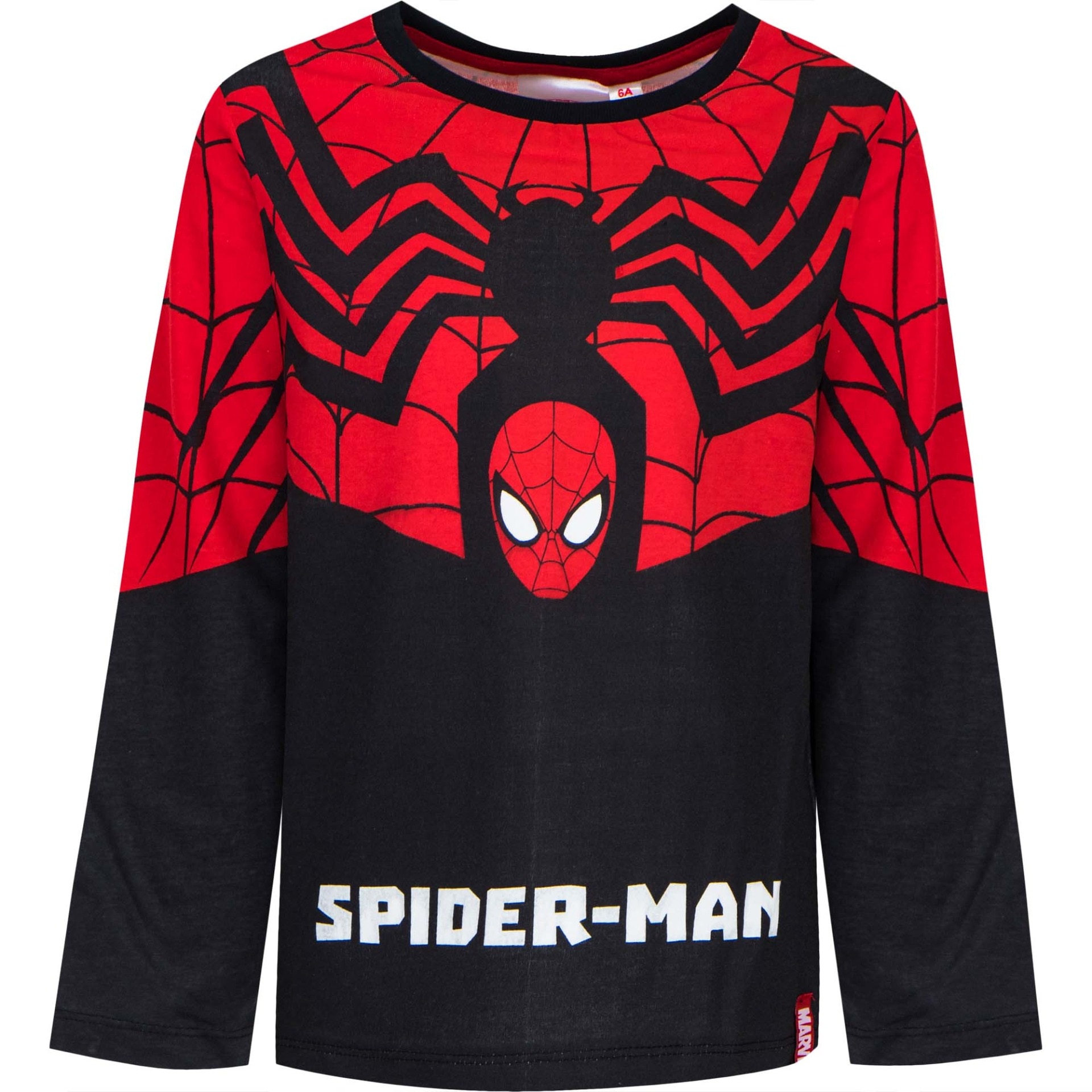 Tricou cu maneca lunga, Spiderman, Rosu/Negru