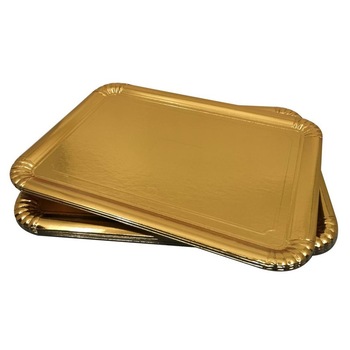 Set tavite dreptunghiulare auriu laminate 36×26 cm pentru tort, prajituri, 5 buc Set tavite dreptunghiulare auriu laminate 36×26 cm pentru tort, prajituri, 5 buc