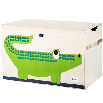 Cutie depozitare pentru camera copiilor, 3 Sprouts, Crocodil, verde, XL Cutie depozitare pentru camera copiilor, 3 Sprouts, Crocodil, verde, XL