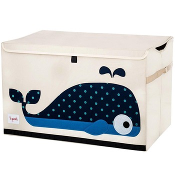 Cutie depozitare pentru camera copiilor, 3 Sprouts, Balena, albastru, XL Cutie depozitare pentru camera copiilor, 3 Sprouts, Balena, albastru, XL