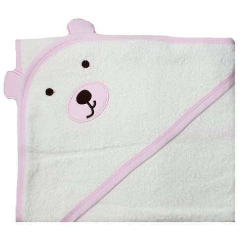 Prosop cu gluga, ursulet roz, 70x90cm