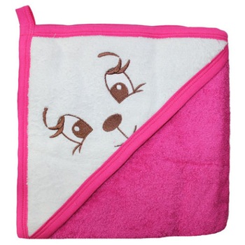 Prosop bumbac, roz inchis, catelusa, 80 x 100 cm Prosop bumbac, roz inchis, catelusa, 80 x 100 cm