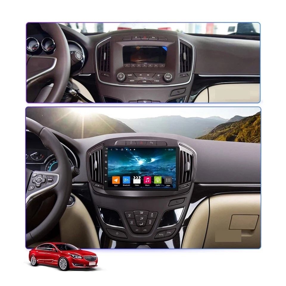 Navigatie Opel Insignia ( 2014 - 2017 ), 4 GB RAM + 64 GB ROM, Slot Sim 4G  pentru Internet, Carplay, Android, Aplicatii, Usb, Wi Fi, Bluetooth 