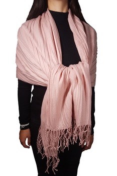 Esarfa-fular dama, roz prafuit, dimensiune 185 x 70 cm Esarfa-fular dama, roz prafuit, dimensiune 185 x 70 cm