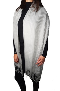 Esarfa-fular dama, gri perlat, dimensiune 185 x 70 cm Esarfa-fular dama, gri perlat, dimensiune 185 x 70 cm