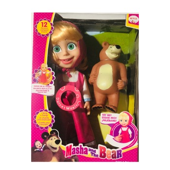 Set Papusa Masha si Ursul / Masha and the Bear, cu muzica, 25 cm Set Papusa Masha si Ursul / Masha and the Bear, cu muzica, 25 cm