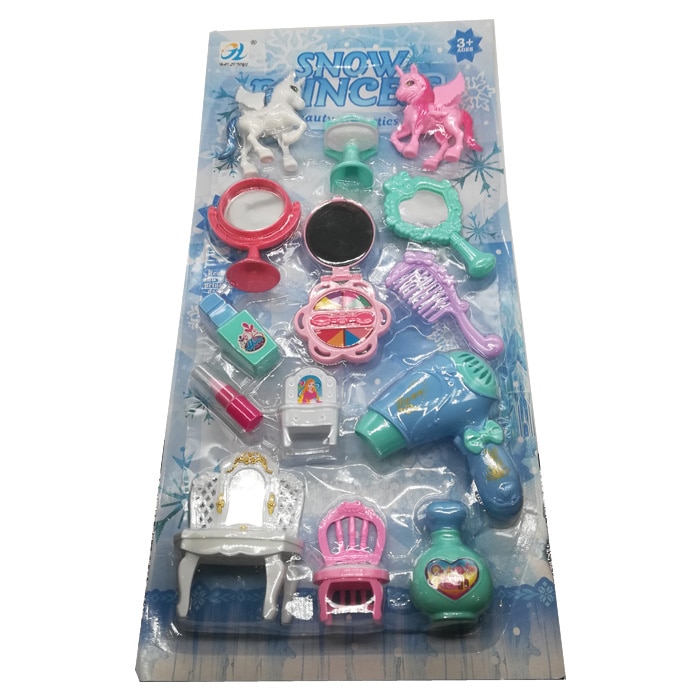 Set pentru fetite, 2 ponei figurine + 12 piese de infrumusetare