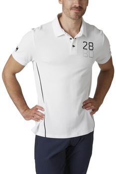 Tricou cu guler pentru barbati, Helly Hansen Hp Racing Polo, Alb Tricou cu guler pentru barbati, Helly Hansen Hp Racing Polo, Alb